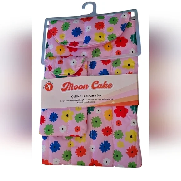 Moon Cake - Quilted Tech Protective Phone & Tablet Case Set Magnetic Closure - Picture 1 of 5